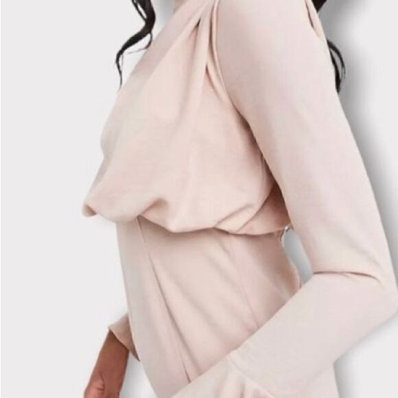 ASOS DESIGN Tall Cowl Neck
Fluted Sleeve Midi Dress Rose Sz US 6  NWT - Picture 2 of 9